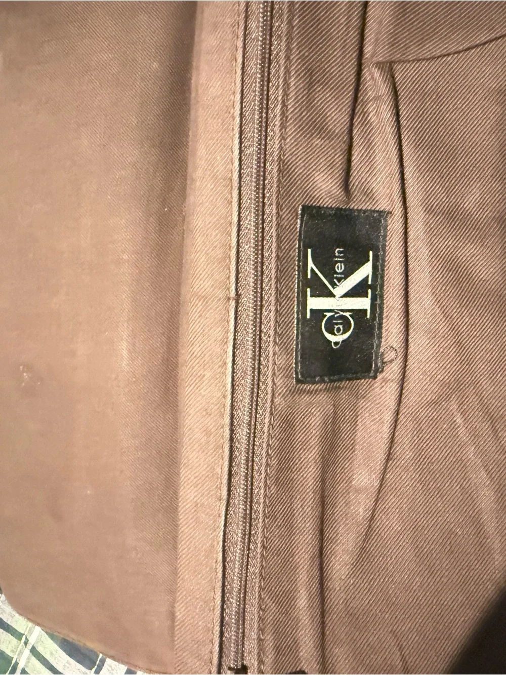 Calvin Klein Brown Leather Briefcase Messenger Bag